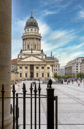 After the remodelling, monotonous-looking, newly designed Gendarmenmarkt in Berlin-Mitte, Germany