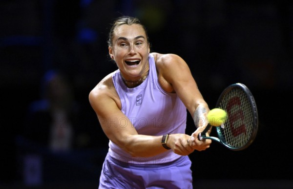 Aryna Sabalenka BLR, action, women's tennis Porsche Cup, Grand Prix, GP, Stuttgart 2025, Porsche Arena, Stuttgart, Baden-Württemberg, Germany