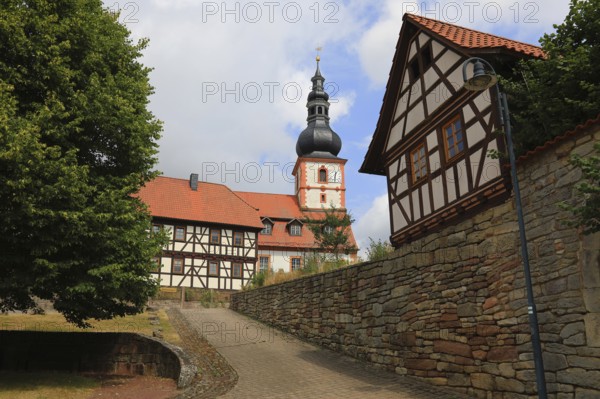Cathedral of the Rhön, Protestant church, Helmershausen, municipality of Rhönblick, district of Schmalkalden-Meiningen, Thuringia, Germany
