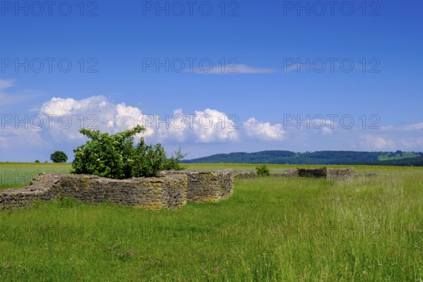 Roman Fort Ellingen, Fort Sablonetum, Limes, Ellingen, Franconian Lake District, Middle Franconia, Franconia, Bavaria, Germany