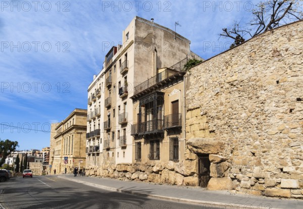 Building near the Torre del Pretori o Castell del Rei in Tarragona, Spain