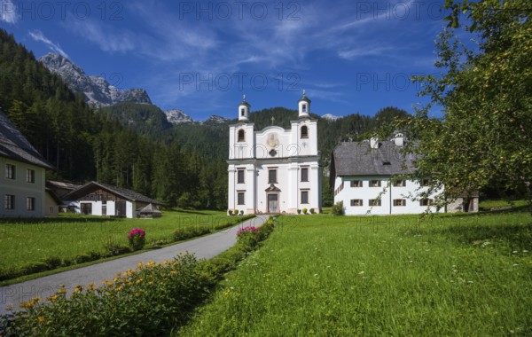 Maria Kirchental pilgrimage church, Loferer Steinberge, Sankt Martin bei Lofer, Pinzgau, Salzburg province, Austria