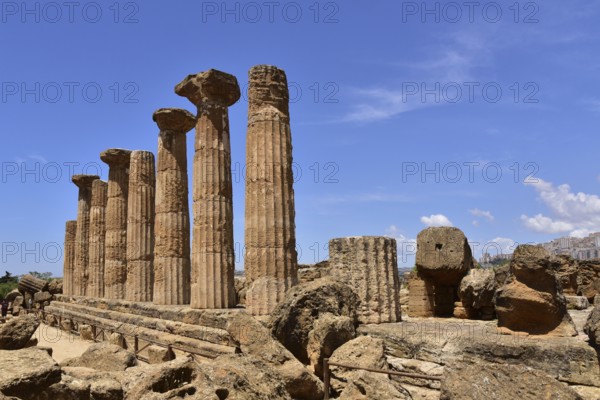 Temple of Hercules in the Valley of the Temples near Agrigento in Sicily, Italy