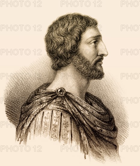 Charlemagne, Charles the Great or Carolus Magnus, 747-814, King of the Franks and Emperor of the Romans, Carolingian dynasty, Karl der Große, Karl I., Carolus Magnus, Karolus Magnus oder Charlemagne, 747 - 814, König des Fränkischen Reiches und Römischer Kaiser aus dem Geschlecht der Karolinger