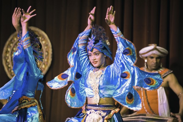 Sri Lankan dancers performing a traditional dance, Young Men's Buddhist Association, Kandy, Central Province, Sri Lanka