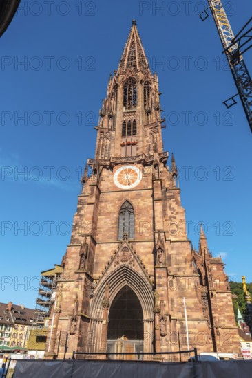 The beautiful Freiburg Minster in Freiburg im Breisgau, Germany
