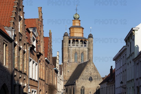 15th century Jerusalem Church, Adornesdomain, Sint-Anna neighbourhood, Bruges, West Flanders, Flanders, Belgium