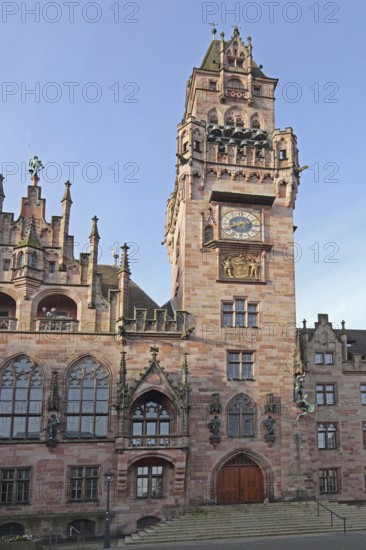 New town hall built 1900 St. Johann, Historicism, Tower, Saarbrücken, Saarland, Germany