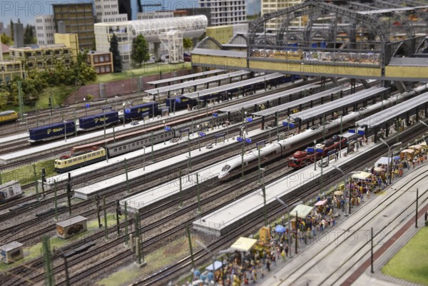 Hamburg Central Station in Miniatur Wunderland, Hamburg, Germany