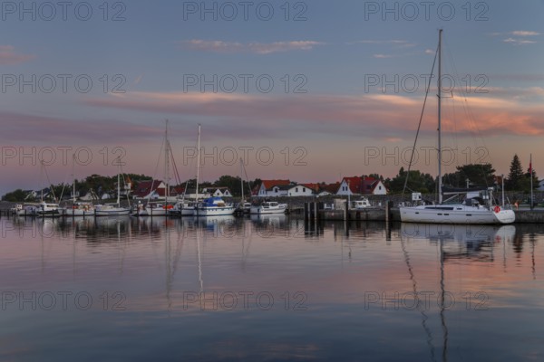 Harbour of Vitte, Hiddensee Island, Rügen, Pomerania, Mecklenburg-Western Pomerania, Germany, Vitte, Mecklenburg-Western Pomerania, Germany