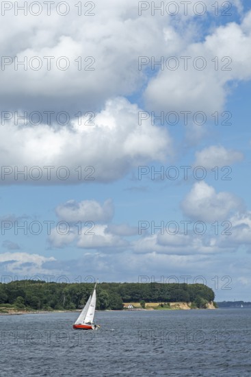 Sailing boat, coast near Broager, Syddanmark, Denmark