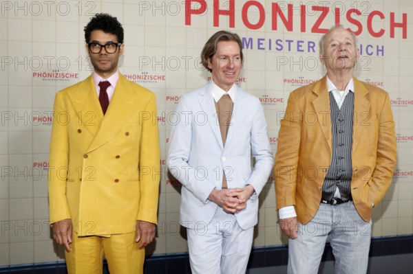 Richard Ayoade, Wes Anderson and Bill Murray at the Berlin premiere of THE PHOENIC MASTER STORY at the Delphi cinema in Berlin on 22.05.2025
