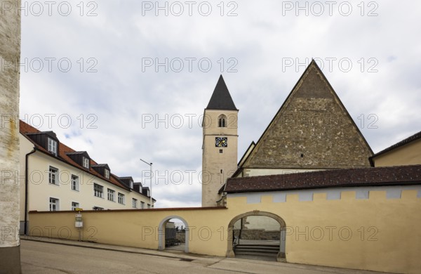 View of the village, parish church, Wartberg ob der Aist, Mühlviertel, Upper Austria, Austria