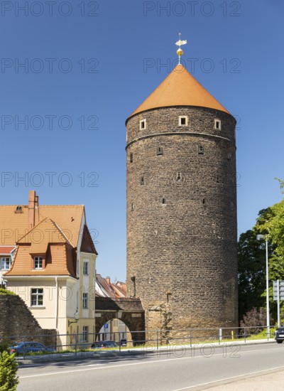 Donatsturm and Donatstor as parts of the old town fortifications, Freiberg, Saxony, Germany