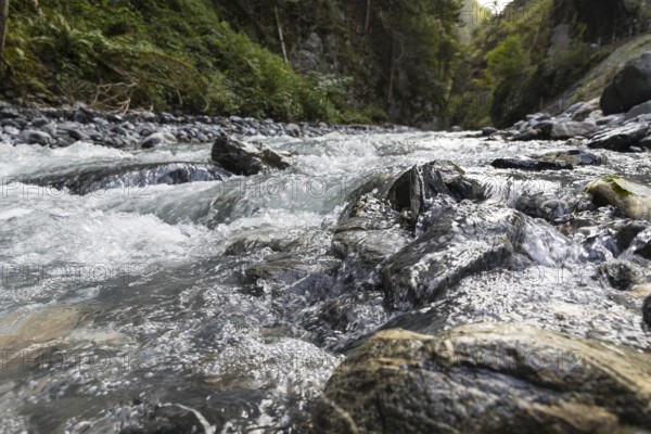 The narrow Tamina Gorge between Bad Pfäfers and Bad Ragaz, St. Gallen, Switzerland