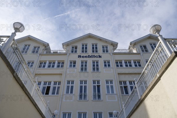 Hotel Seeblick, renovated villa on the promenade, Baltic resort Zinnowitz, Usedom Island, Baltic Sea, Mecklenburg-Vorpommern, Germany