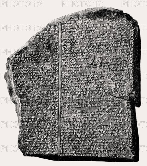 The Deluge tablet of the Gilgamesh epic in Akkadian