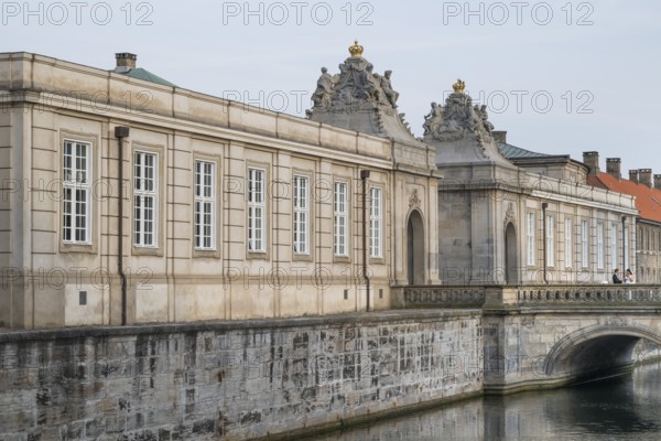 Frederiksholm Canal, Christiansborg Palace entrance, Danish Parliament, Folketinget, Copenhagen, Denmark