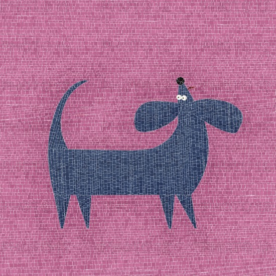 Dachshund vector mosaic, graphic art