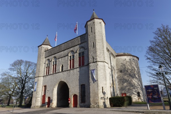 Kruispoort, historic city gate, Bruges, West Flanders, Flanders, Belgium