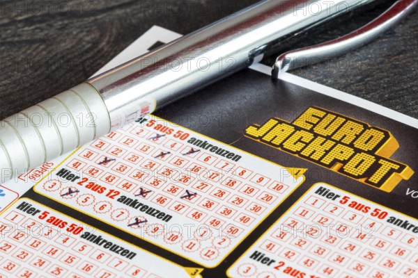 Eurojackpot: Close-up of a ticket