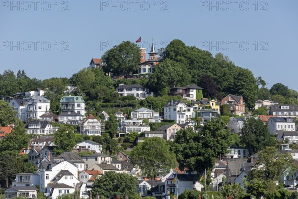 Houses, hill, Süllberg, Blankenese, Hamburg, Germany