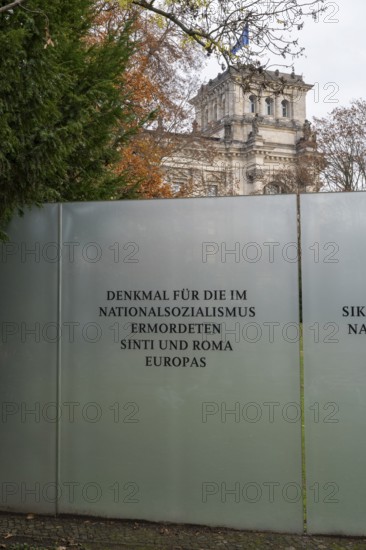 Memorial to the Sinti and Roma Murdered under National Socialism, Memorial, Reichstag Building, German Bundestag, Simsonweg, Berlin, Germany