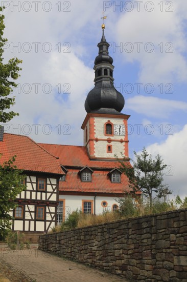 Cathedral of the Rhön, Protestant church, Helmershausen, municipality of Rhönblick, district of Schmalkalden-Meiningen, Thuringia, Germany