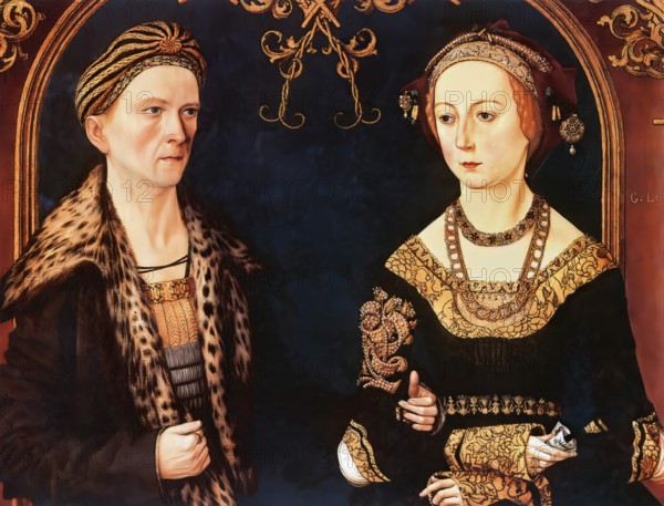 Wedding portrait of Jakob Fugger and his wife Sybille Artzt, around 1500