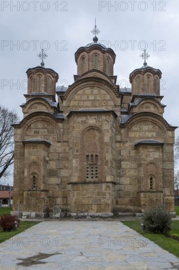 Gracanica Monastery, cross-domed church with five domes, UNESCO World Heritage Site, Gracanica, Kosovo