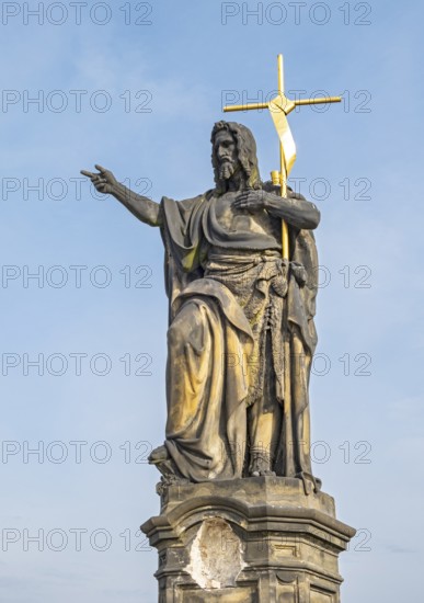 Statue of John the Baptist, Charles Bridge, Prague - Praha, Czech Republic