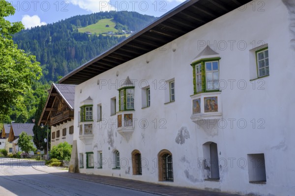 Village square, Kolsass, Inntal, Tyrol, Austria
