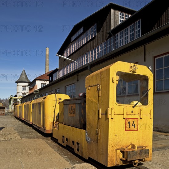 Mine railway, visitor mine, Rammelsberg ore mine, UNESCO World Heritage Site, Goslar, Lower Saxony, Germany