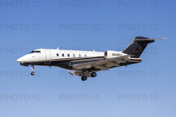 A Bombardier BD-100-1A10 Challenger 300 Flexjet aircraft with the registration number N530FX at Las Vegas Airport, USA