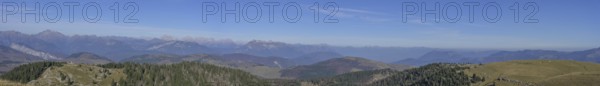 Panoramic view from the summit of Monte Fior, Foza, province of Vicenza, Italy