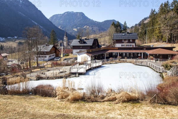 Spa and Kneipp garden, Prinze Gumpe, Hinterstein, Bad Hindelang, Oberallgäu, Allgäu, Bavaria, Germany