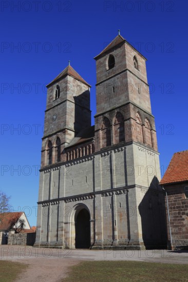 Ruins of the monastery church of St. Marien, Veßra Abbey, district of Hildburghausen, Thuringia, Germany, Vessra Abbey, remains of the monastery St. Marien, district of Hildburghausen, Thuringia, Germany