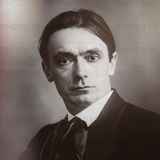 Rudolf Joseph Lorenz Steiner, 1861 – 1925, Austrian occultist, social reformer, architect, esotericist claimed clairvoyant, digitally edited