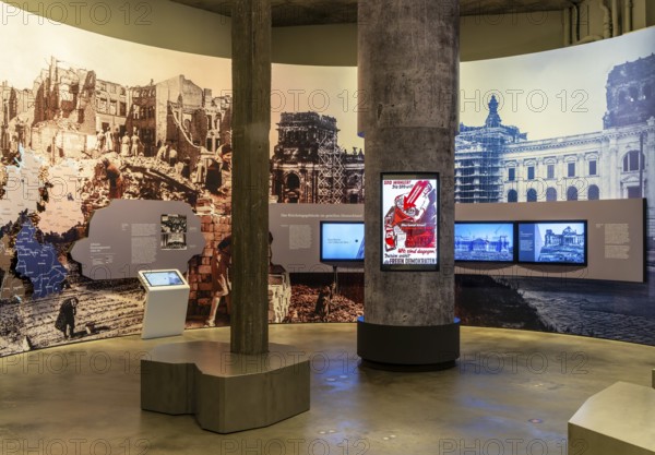 Parliamentary history exhibition in the German Cathedral at Gendarmenmarkt, Berlin, Germany