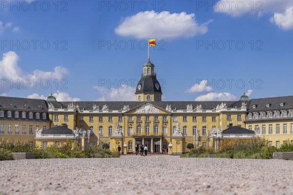 Karlsruhe Palace, former residence of the Margraves and Grand Dukes of Baden. Karlsruhe, Baden-Württemberg, Germany
