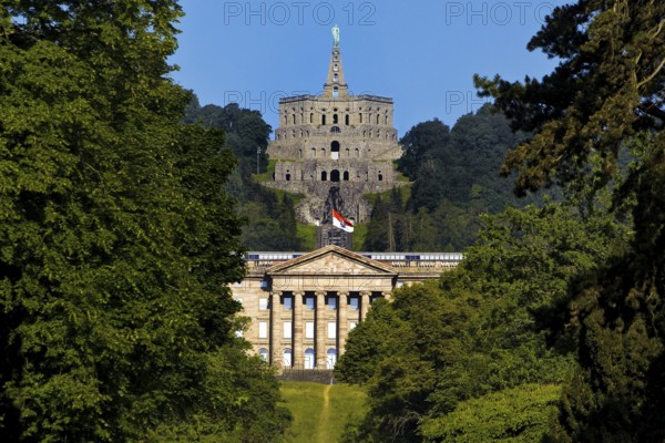 Wilhelmshöhe Mountain Park with Wilhelmshöhe Castle and the Hercules Building, UNESCO World Heritage Site, Kassel, Hesse, Germany