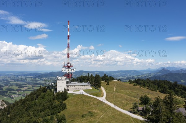 Drone image, Gaisberg transmitter on the Gaisberspitze, Gaisberg, Salzburg, Austria