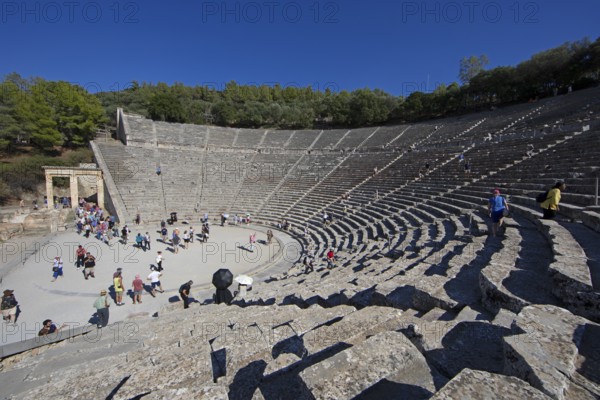 Theatre of Epidaurus, UNESCO World Heritage Site, Epidaurus, Argolis, Peloponnese, Greece