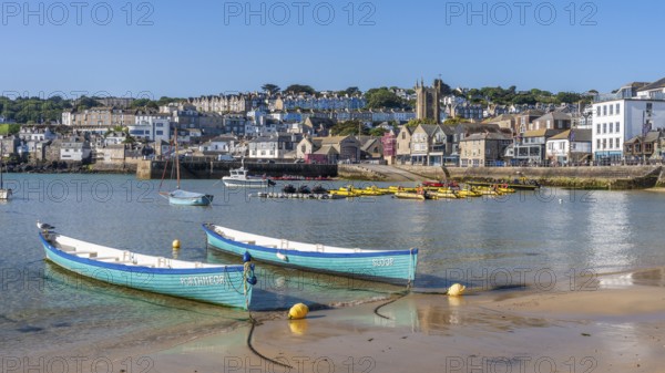 Boats in the harbour of St Ives. St Ives, Cornwall, England, Great Britain