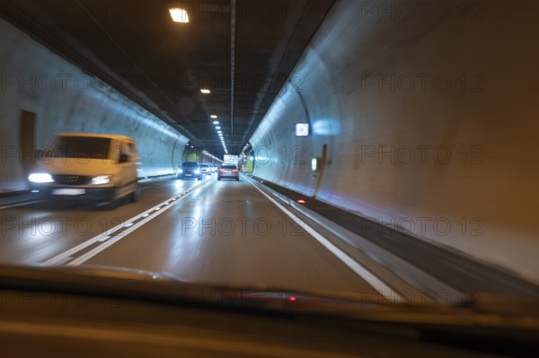 Tunnel on the Brenner motorway, South Tyrol, Italy