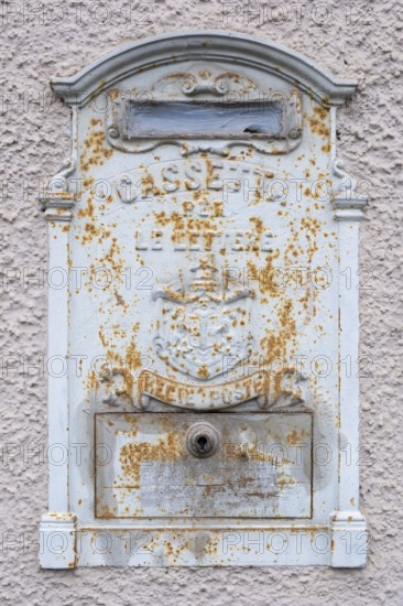 A partially weathered letterbox, St. Lorenzen, Bolzano, Trentino, South Tyrol, Italy