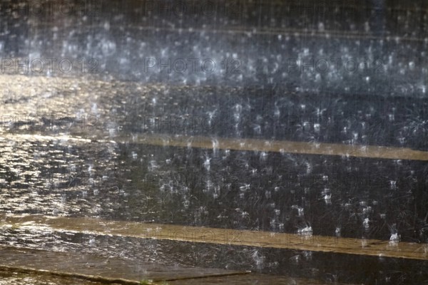 Big city at night and rainy weather, Germany