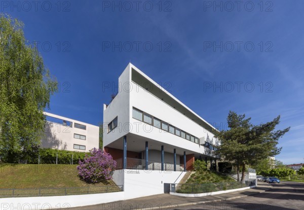 Weissenhof Estate on the Killesberg in Stuttgart. Museum in the Corbusier House. Architectural monument of classical modernism. Stuttgart, Baden-Württemberg, Germany