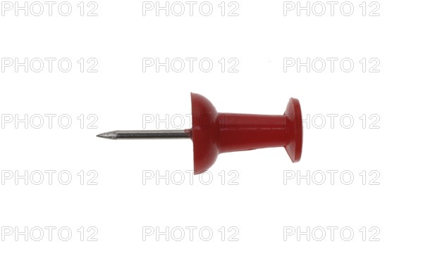 Single red pin, pin, drawing pin