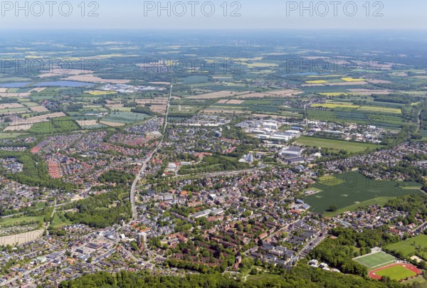 Aerial view, Schwarzenbek, Schleswig-Holstein, Germany